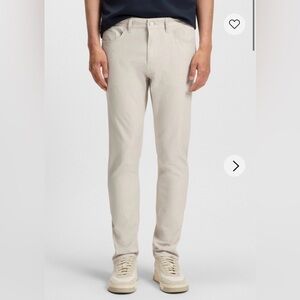 BOSS Delaware slim-fit trousers in wrinkle-resistant dobby, White, 32X32